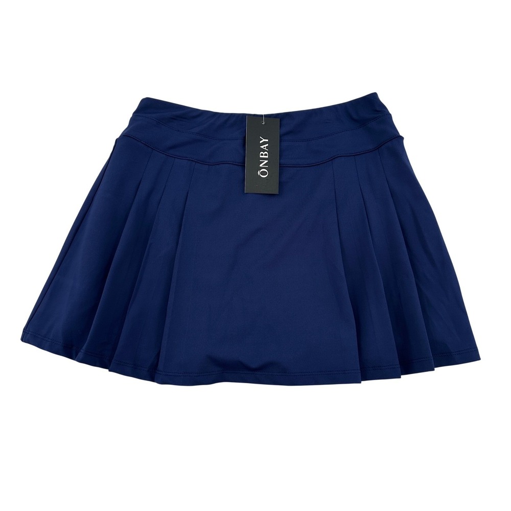 Onbay Navy Blue Pleated Tennis Skort Athletic Skirt NWT Casual Women M Athletic